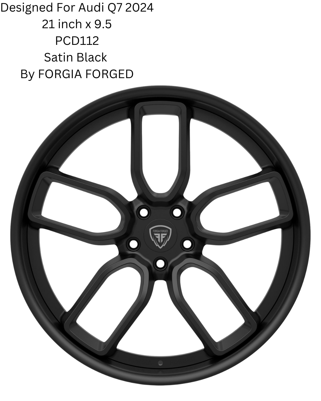 Audi Q7  Forgia Forged  2 Piece Wheel Stealth (Price Per Rim)